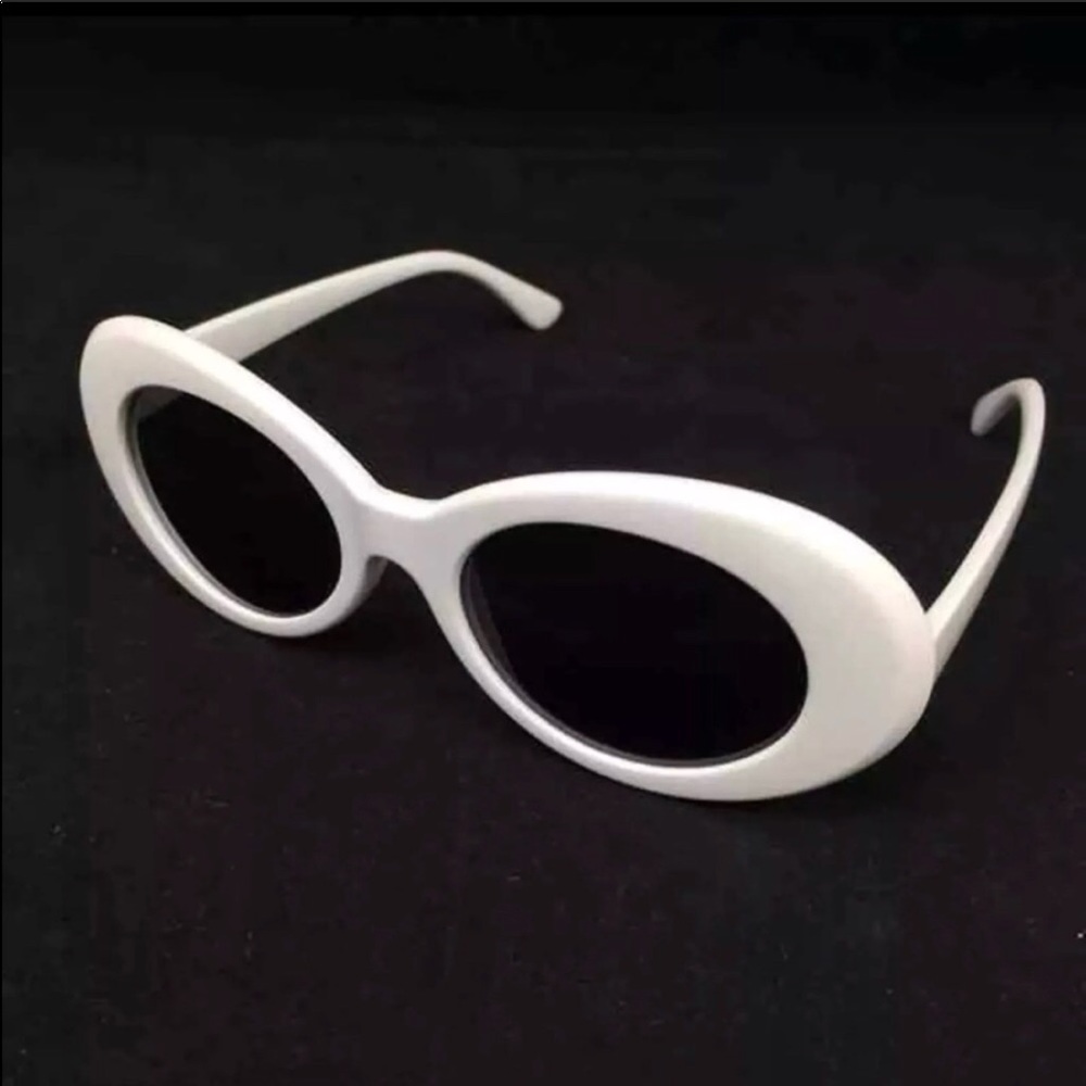 Clout goggles white frame sunglasses